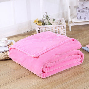 Fleece Plaid Pink Blanket