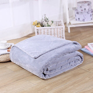 Fleece Plaid Gray Blanket