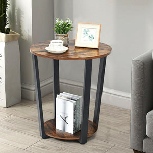 Brown Modern Set of 2 End Table