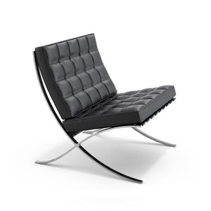 Black Modern Leather Lounge Chair