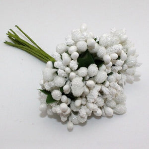 White Artificial Flowers Mulberry Bouquet