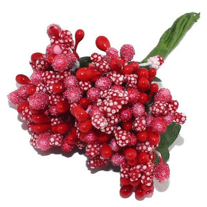 Red Artificial Flowers Mulberry Bouquet