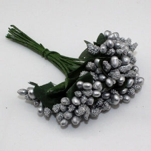 Gray Artificial Flowers Mulberry Bouquet