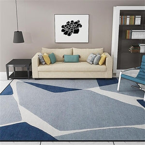 Blue Living Space Carpet - Hansel & Gretel Home Decor