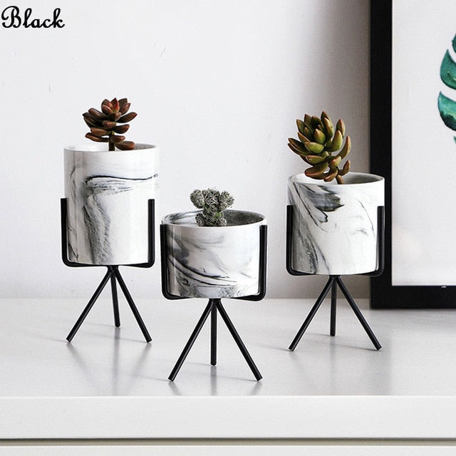 Black Mini Cylindrical Ceramic Vase