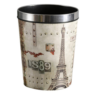Nordic Style Round Trash Can Tower Print - Hansel & Gretel Home Decor