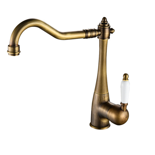 Copper Gold Kitchen Faucet Rotatable