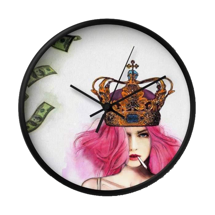 Modern Bad Queen Wall Clock