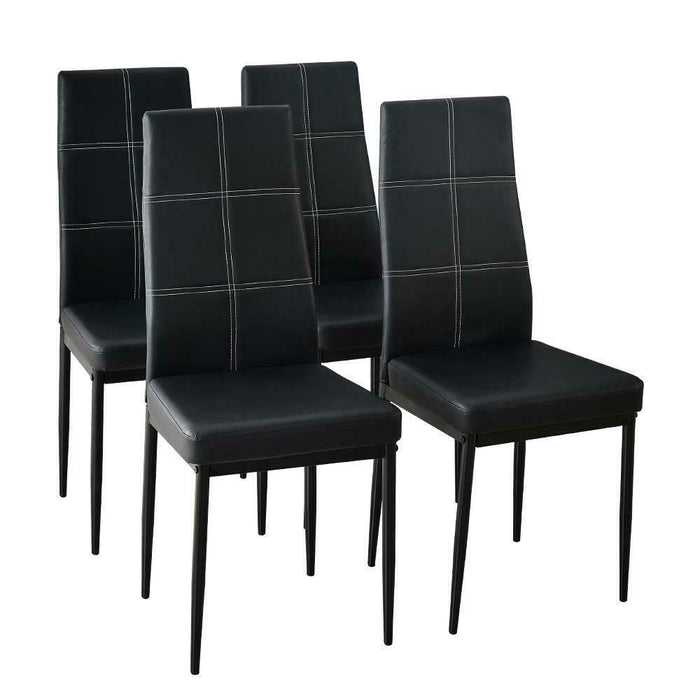 Natalia Black Leather Dining Chair