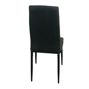 Lesley Black Leather Dining Chair - Hansel & Gretel Home Decor