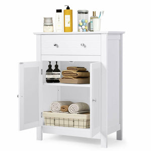 Wooden Bathroom Floor Cabinet Storage Chests of Drawers Home Furniture Organizer - Hansel & Gretel Home Decor