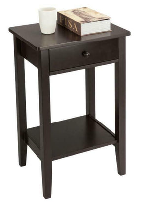 Paisley Nightstand Bedside Table with Shelf - Hansel & Gretel Home Decor