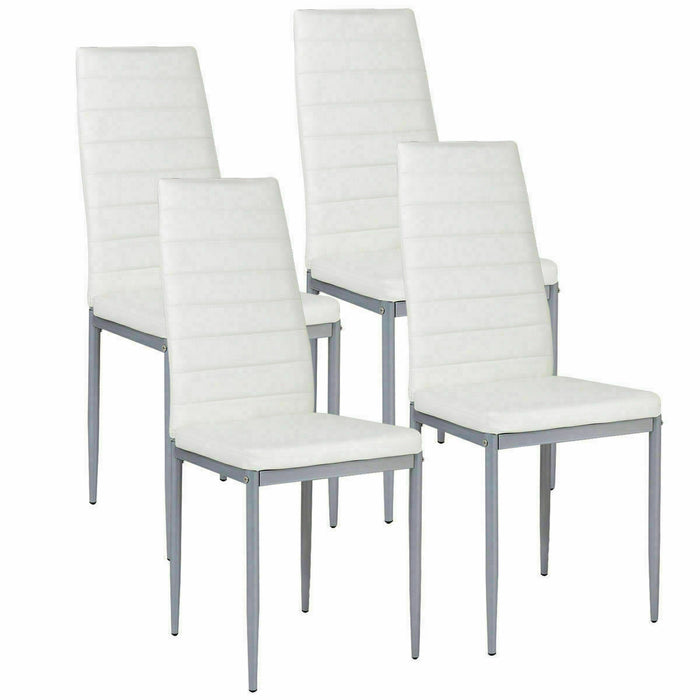 Harley White Leather Dining Chair