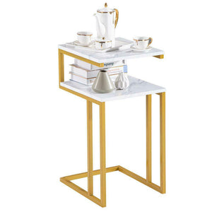 Kinsley Double Layer Side Table - Hansel & Gretel Home Decor