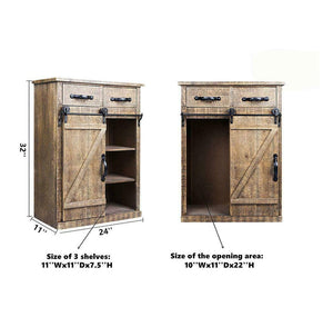 Victoria Rustic Barn Door Cabinet - Hansel & Gretel Home Decor
