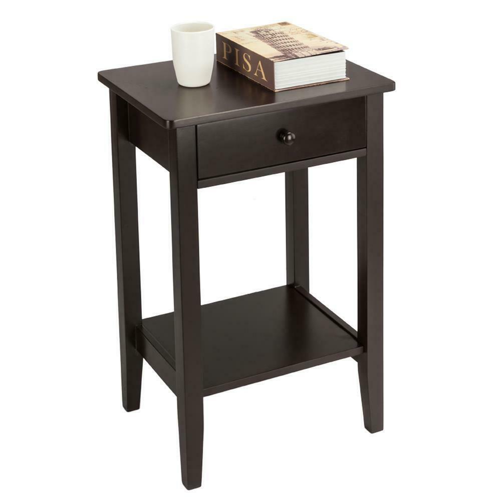 Paisley Nightstand Bedside Table with Shelf - Hansel & Gretel Home Decor