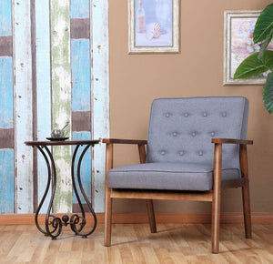 Alice Gray Wooden Living Room Chair - Hansel & Gretel Home Decor