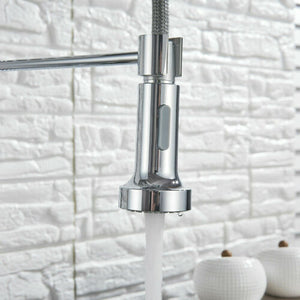 Polished Chrome Pull Down Kitchen Faucet 360 Rotating - Hansel & Gretel Home Decor