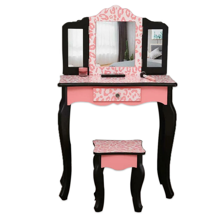 Texas Pink Kid's Vanity Table Set
