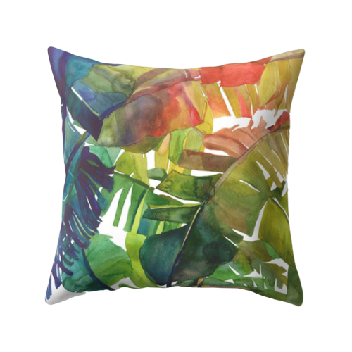 Modern Tropical Plants Decorative Pillow Case - Hansel & Gretel Home Decor