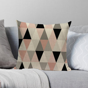 Nordic Shades Of Pink And Brown Decorative Pillow Case - Hansel & Gretel Home Decor