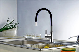 Brass Polished Black Kitchen Faucet Rotatable - Hansel & Gretel Home Decor