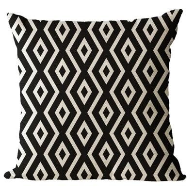 Simple Patterned Black and White Decorative Pillow Case - Hansel & Gretel Home Decor