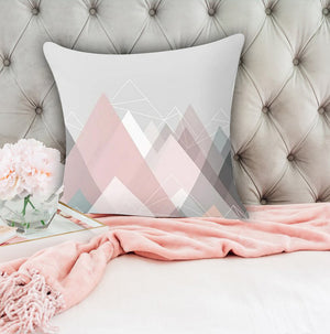 Trendy Shades of Pink and Gray Decorative Pillow Case - Hansel & Gretel Home Decor