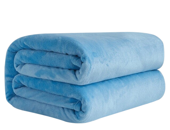 Soft Polyester Sky Blue Blanket - Hansel & Gretel Home Decor