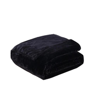 Soft Polyester Black Blanket - Hansel & Gretel Home Decor