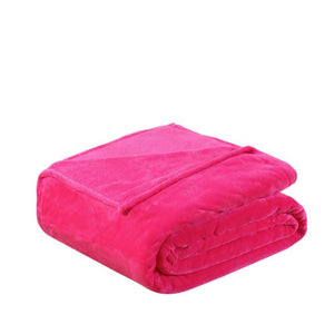 Soft Polyester Dark Pink Blanket - Hansel & Gretel Home Decor