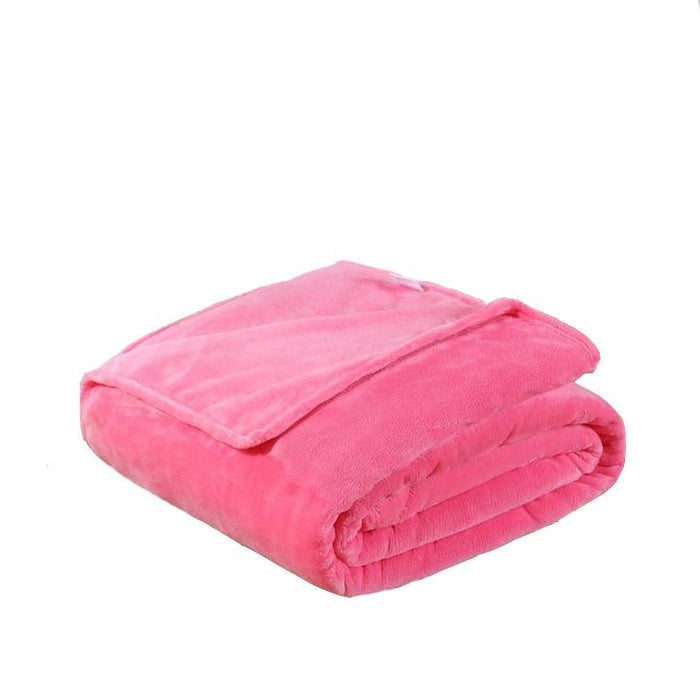 Fleece Plaid Light Pink Blanket