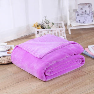Soft Polyester Light Purple Blanket - Hansel & Gretel Home Decor
