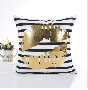 Stylish Black and Gold Decorative Pillow Case - Hansel & Gretel Home Decor