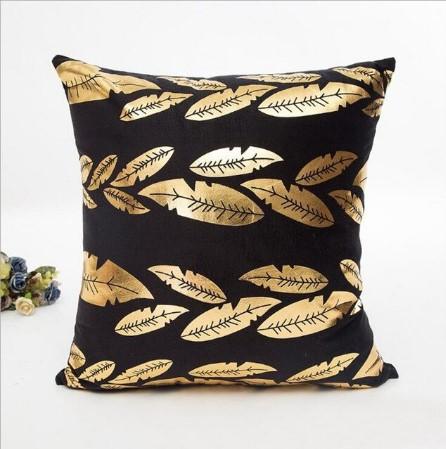 Stylish Black and Gold Decorative Pillow Case - Hansel & Gretel Home Decor
