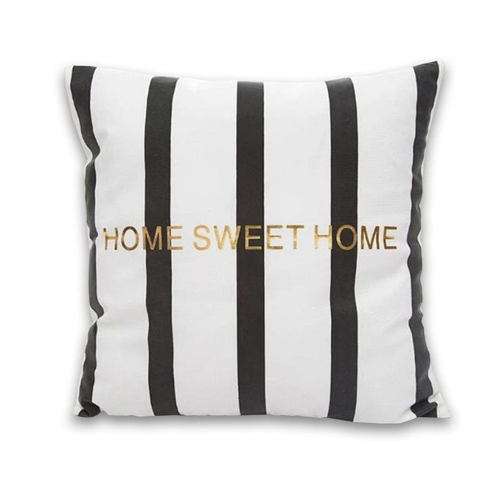 Stylish Black and White Decorative Pillow Case