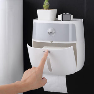 Trendy Gray Plastic Toilet Paper Holder - Hansel & Gretel Home Decor