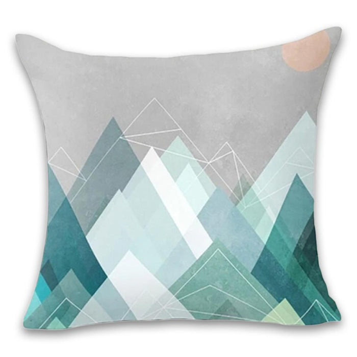 Trendy Shades of Green and Gray Decorative Pillow Case