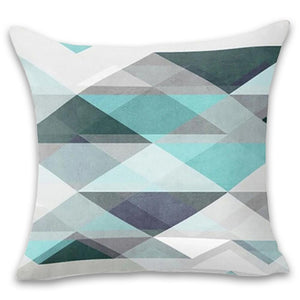 Trendy Shades of Green and Gray Decorative Pillow Case - Hansel & Gretel Home Decor