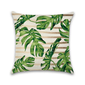 Tropical Green and Brown Decorative Pillow Case - Hansel & Gretel Home Decor