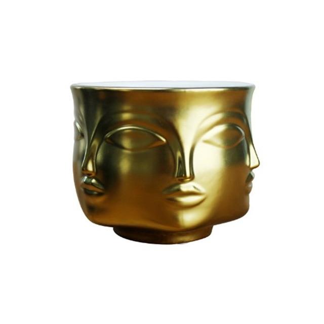 Unique Face Design Porcelain Vase