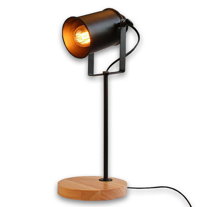 Vintage Wooden Adjustable Table Lamp