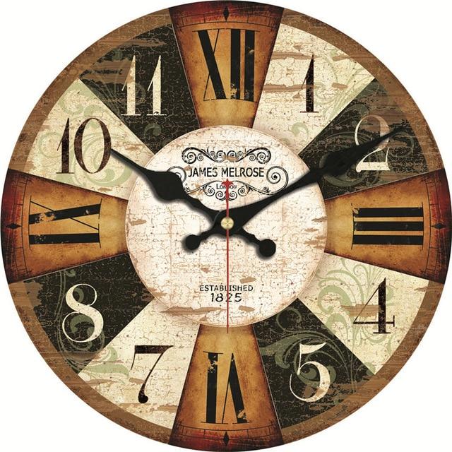 Vintage Wooden Silent Clock