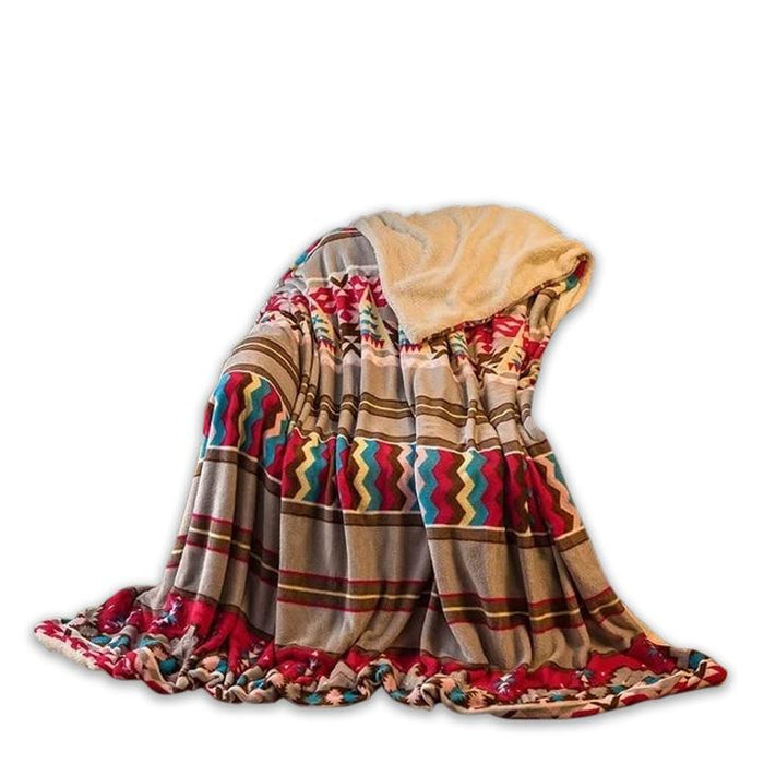 Warm Polyester Multicolored Throw
