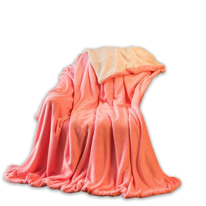 Warm Polyester Pink Throw