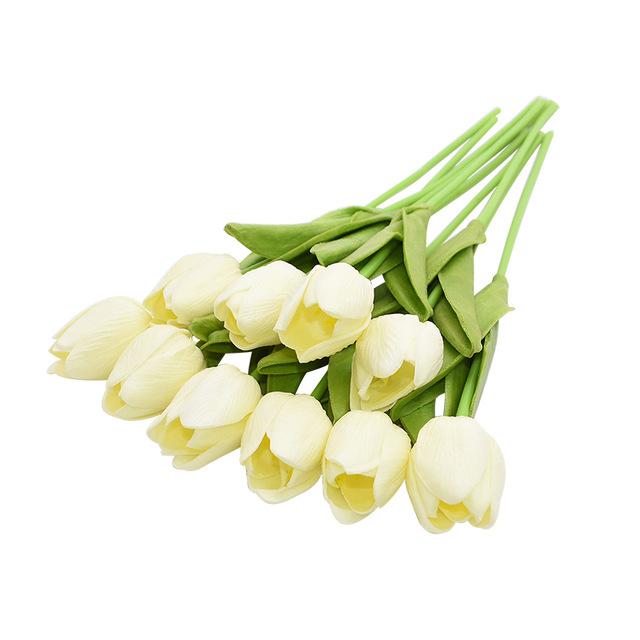 White Artificial Flowers Tulip Bouquet