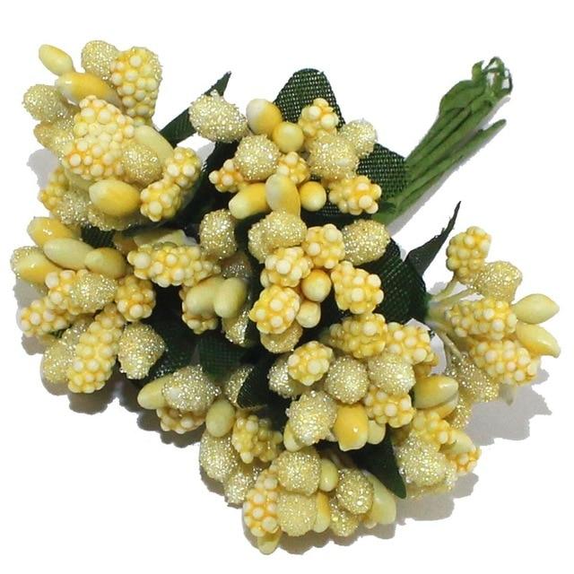 Yellow Artificial Flowers Mulberry Bouquet - Hansel & Gretel Home Decor