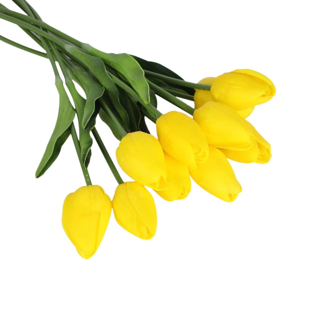Yellow Artificial Flowers Tulip Bouquet - Hansel & Gretel Home Decor